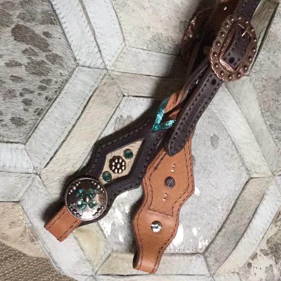 Custom horse headstall barrel racing cowgirl rodeo queen equestrian western - Picture 6 of 10